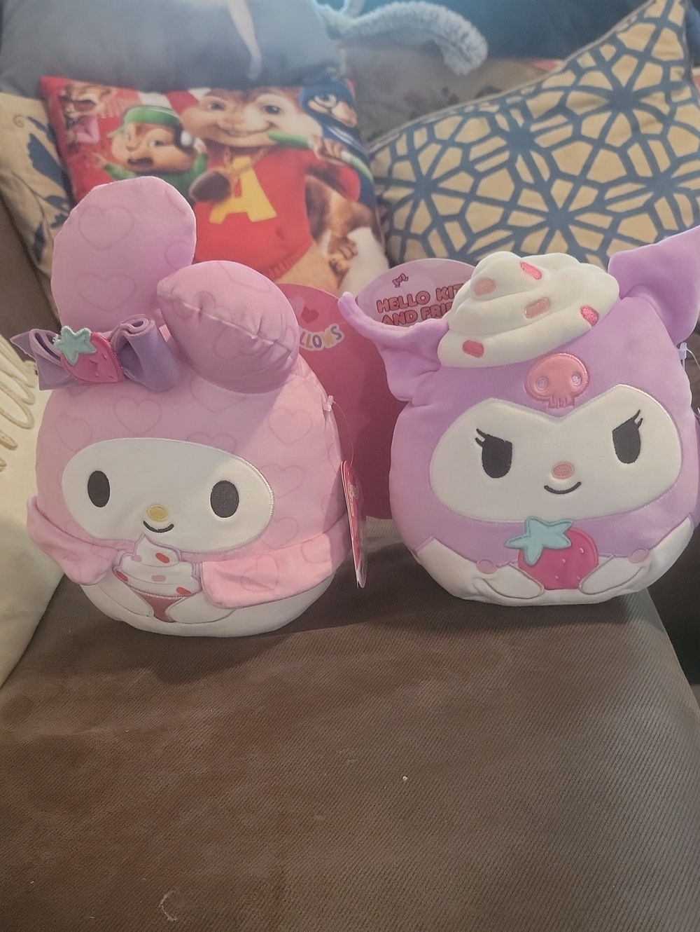 Squishmallow My Melody & Kuromi Plush Pair - Pink and Lavender